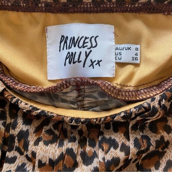 Princess Polly Zaylee Leopard Print Corset Top Women’s Size 4 - Picture 8 of 9
